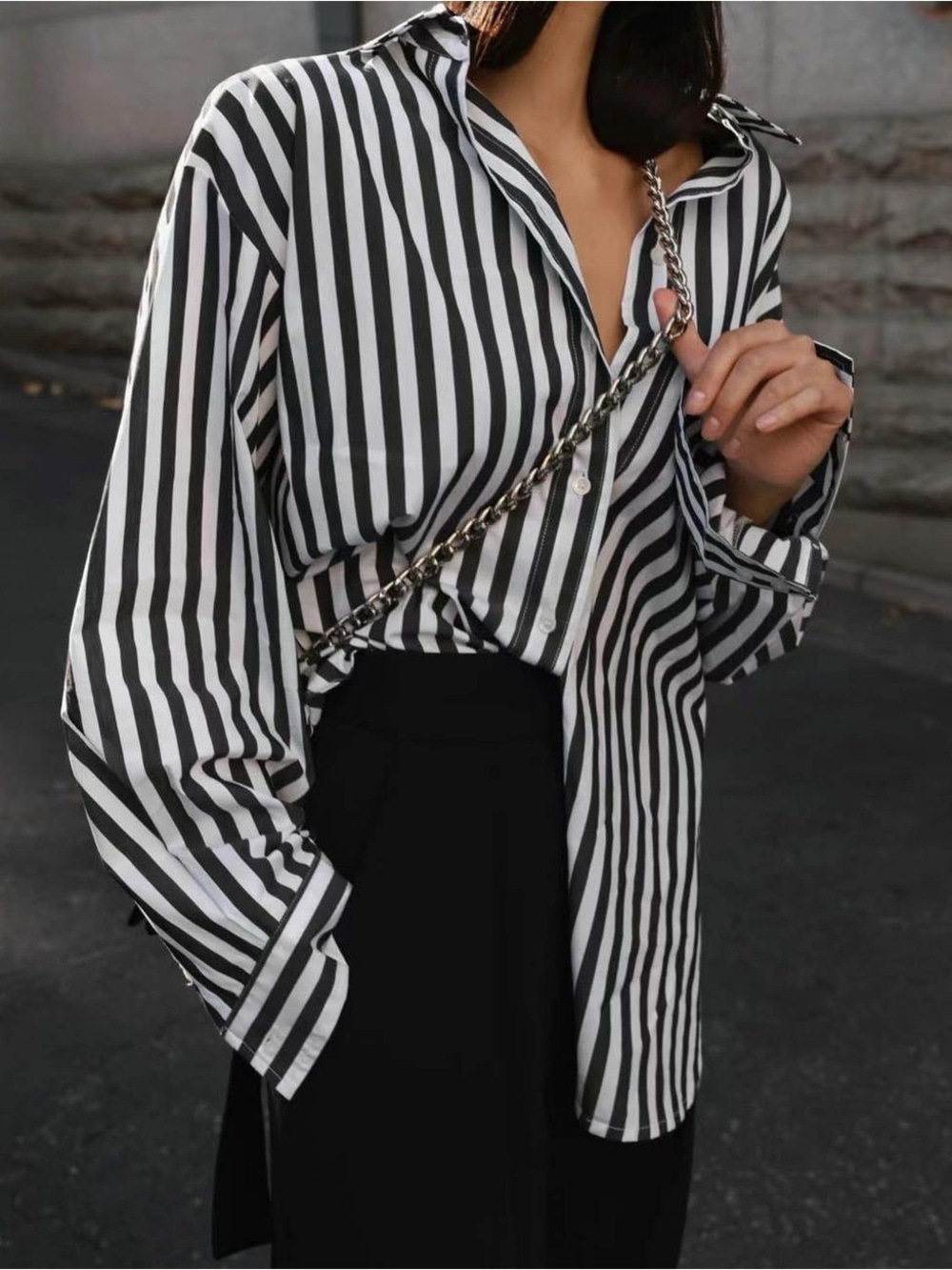 Striped Button-Up Shirt - Picture 9 of 9
